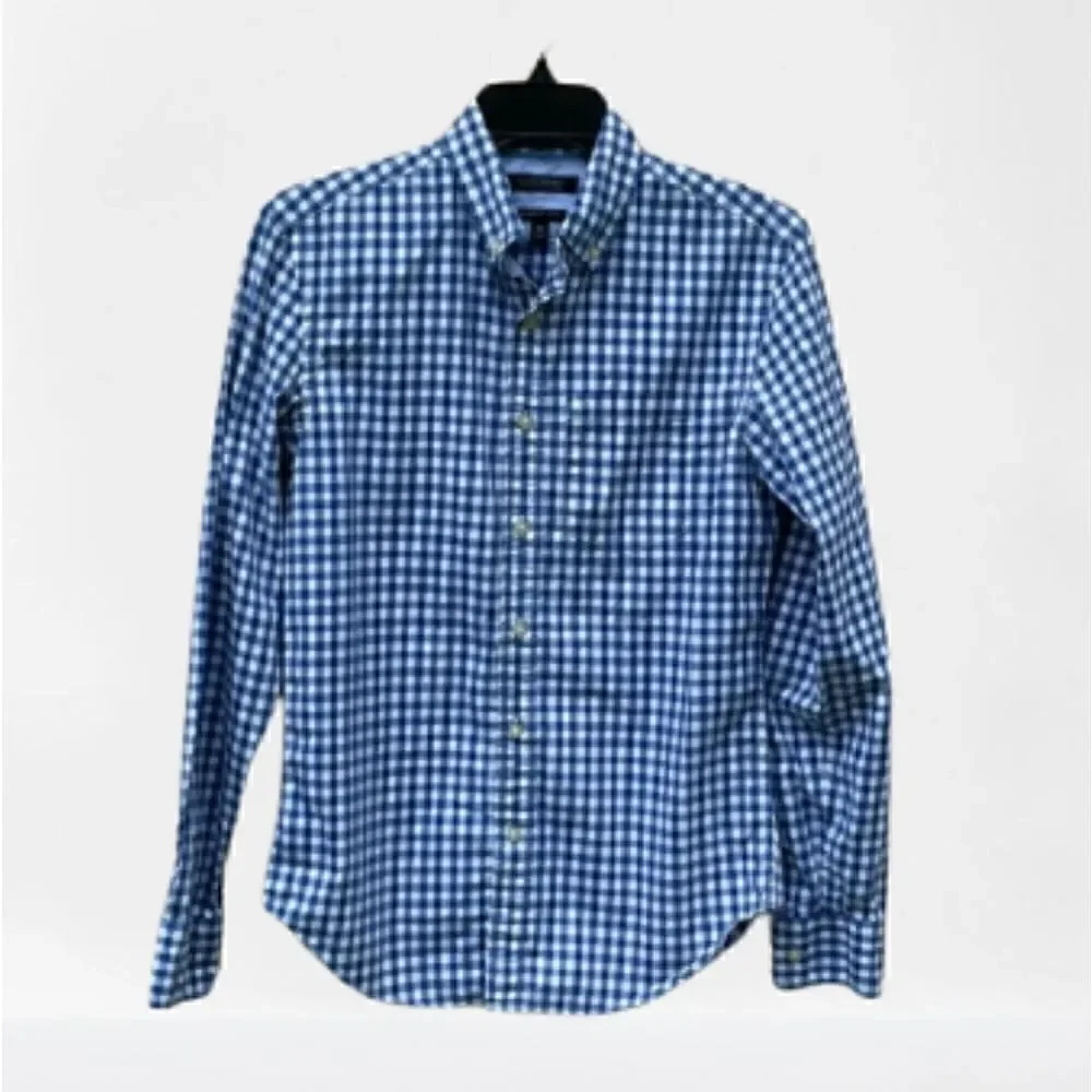 Take 50% OFF- Banana Republic Grant Fit Shirt, Blue/White, Size-XS